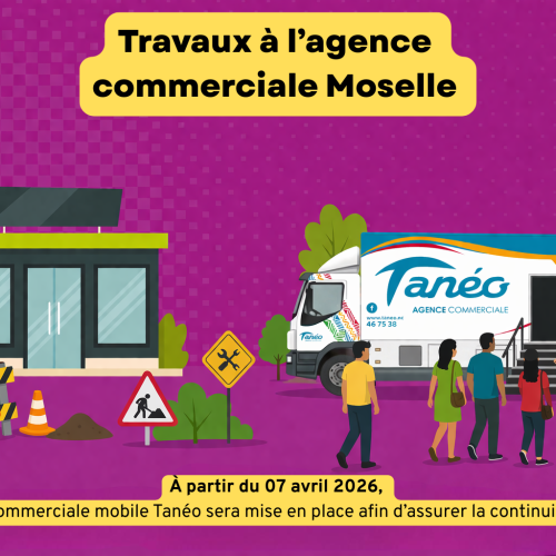 L'agence commerciale est en travaux et des gens se dirigent vers l agene commericale mobile tanéo mise en place a partir du 07 avril 2026